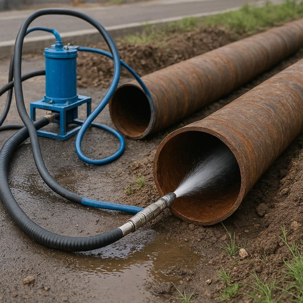 Гидродинамическая прочистка водопроводных труб в Никольском