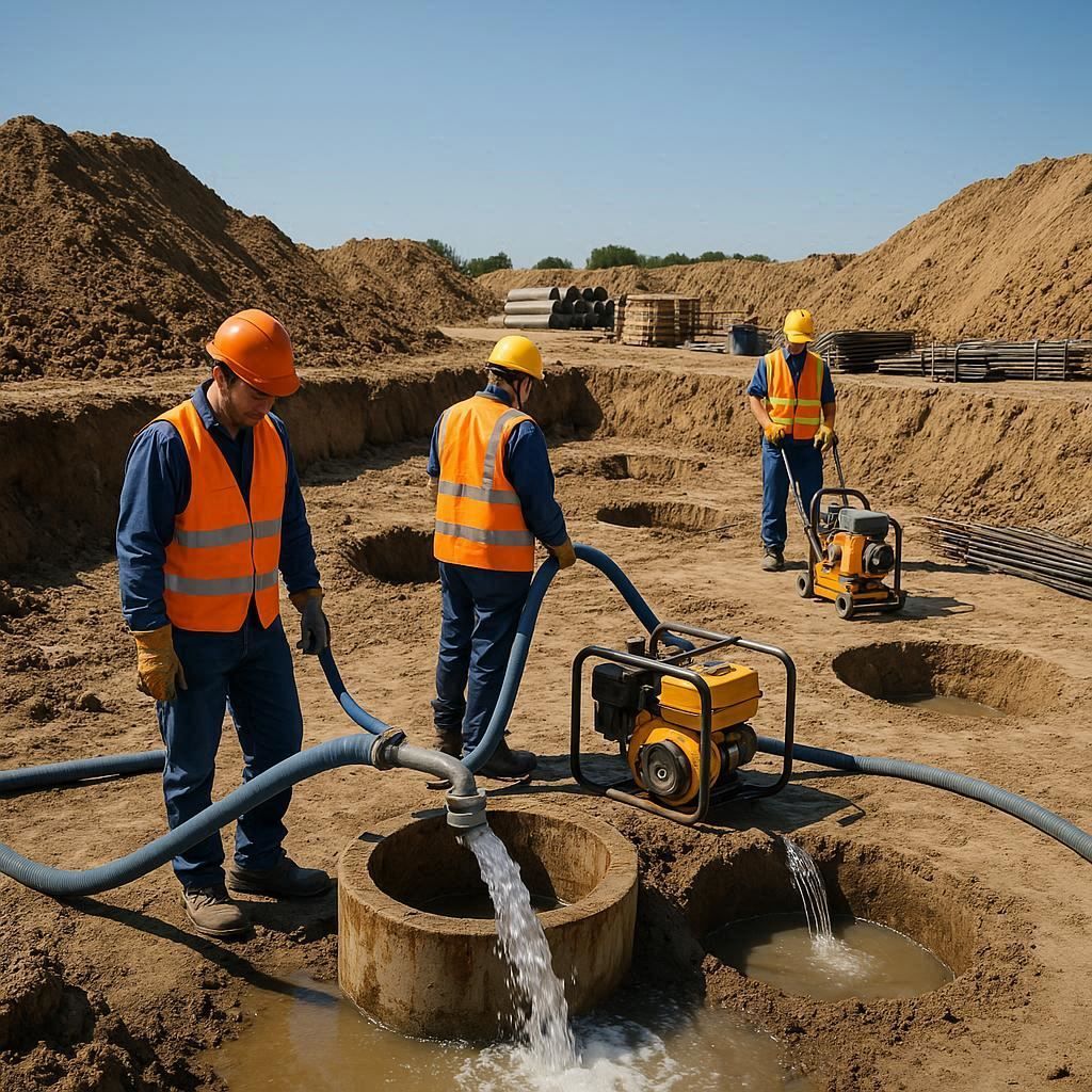 Глубинное водопонижение скважинами в Никольском