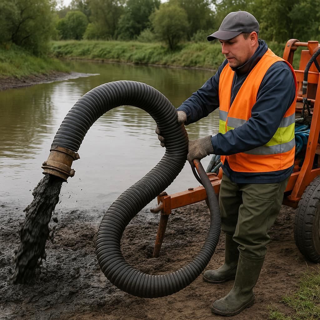 Очистка прудов и водоемов от ила в Никольском