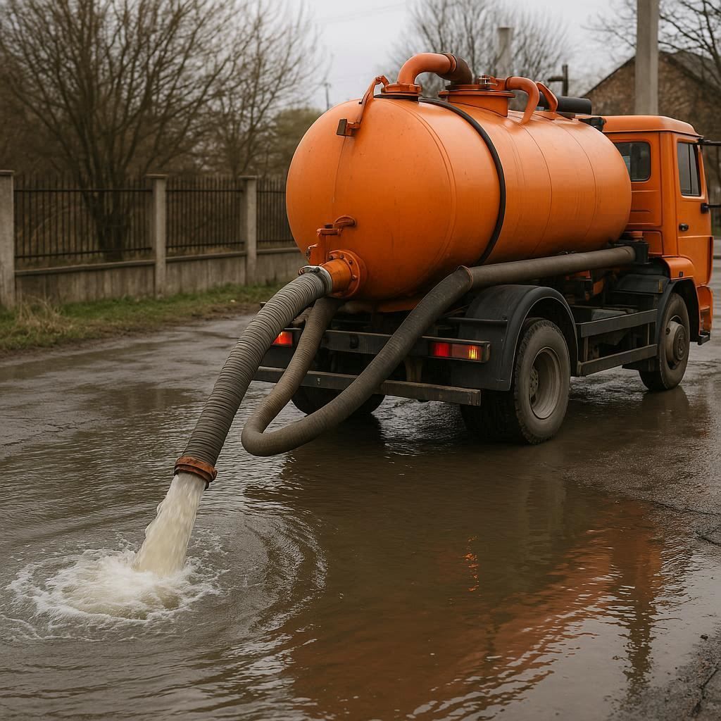Откачка воды в Никольском